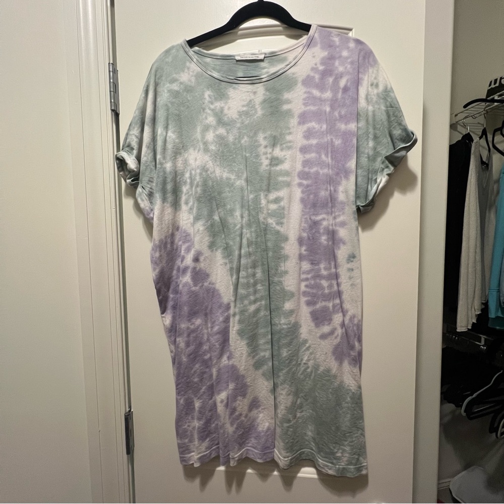 Caution To The Wind Tie Dye Tshirt dress